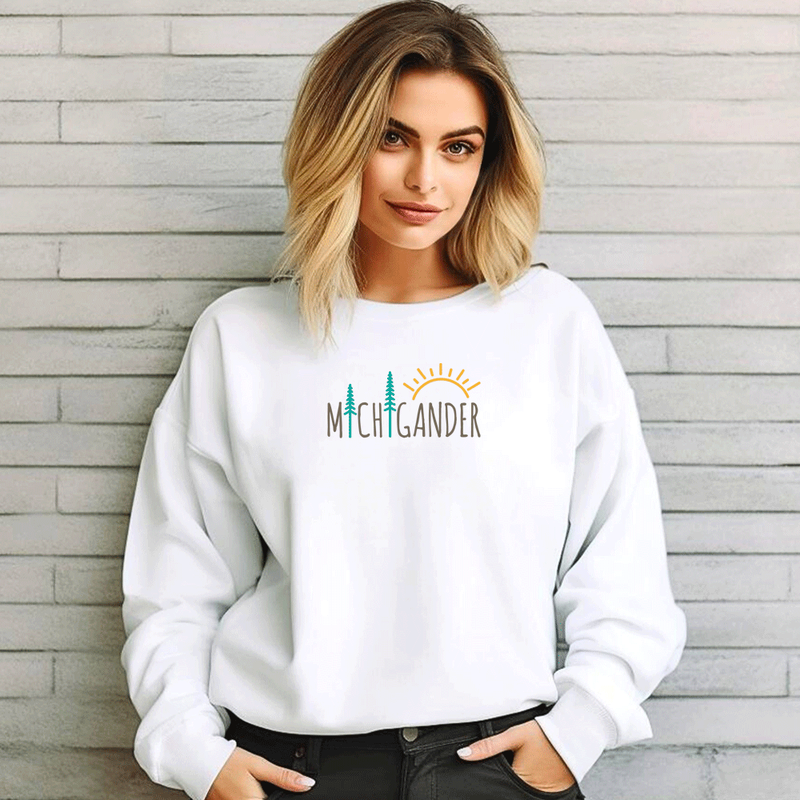 "Michigander"Relaxed Fit Classic Crew Unisex Sweatshirt