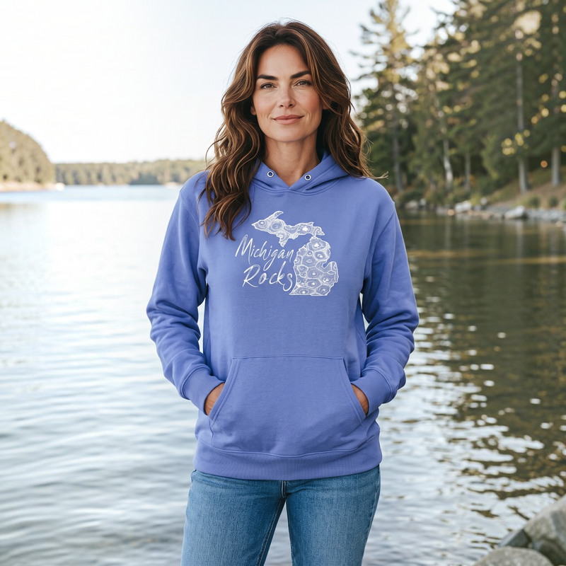 "Michigan Rocks Petoskey Stone"Relaxed Fit Classic Unisex Hoodie