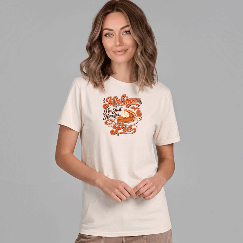 "Michigan Pie"Relaxed Fit Crew Unisex T-Shirt