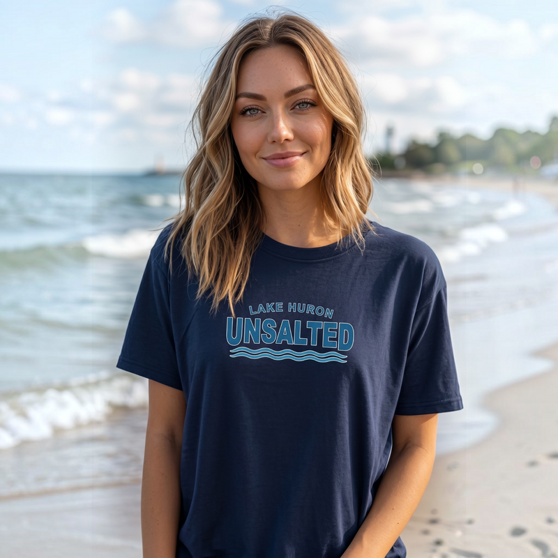 "Lake Huron Unsalted"Relaxed Fit Crew Unisex T-Shirt