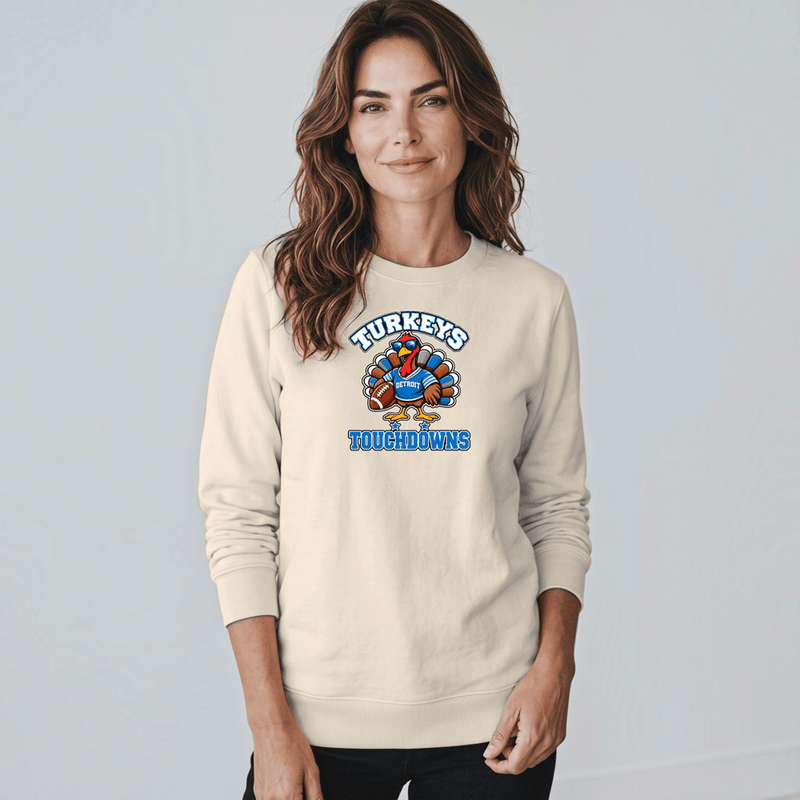 "Turkey Touchdowns"Relaxed Fit Classic Crew Unisex Sweatshirt