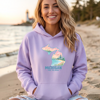 "Livin'The Dream In Michigan"Relaxed Fit Classic Unisex Hoodie