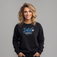 "Detroit Football"Relaxed Fit Classic Crew Unisex Sweatshirt