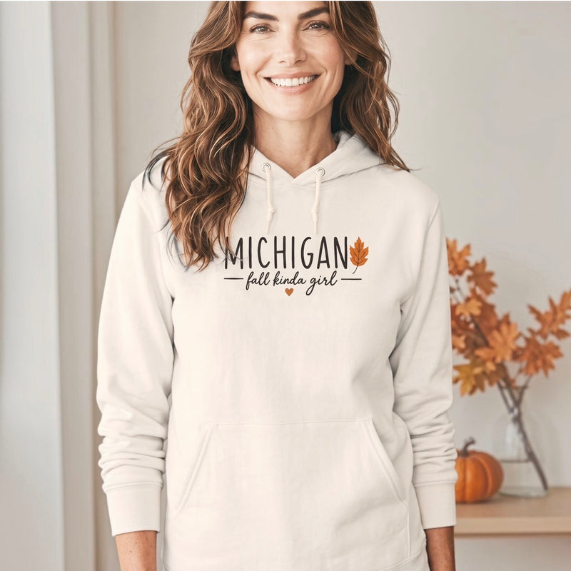 "Michigan Fall Girl"Relaxed Fit Classic Unisex Hoodie