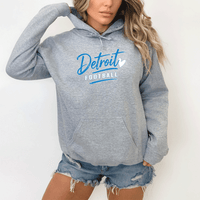 "Detroit Football"Relaxed Fit Classic Unisex Hoodie