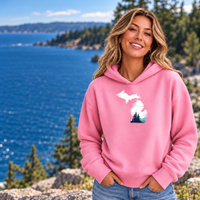 "Michigan Vista"Women's Midi Length Oversize Hoodie