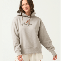 "MI Fall is Better Here"Women's Midi Length Oversize Hoodie