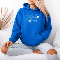"Detroit Football"Relaxed Fit Classic Unisex Hoodie
