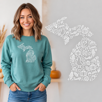 "Michigan Gobble"Relaxed Fit Classic Crew Unisex Sweatshirt
