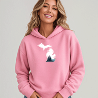 "Michigan Vista"Women's Midi Length Oversize Hoodie