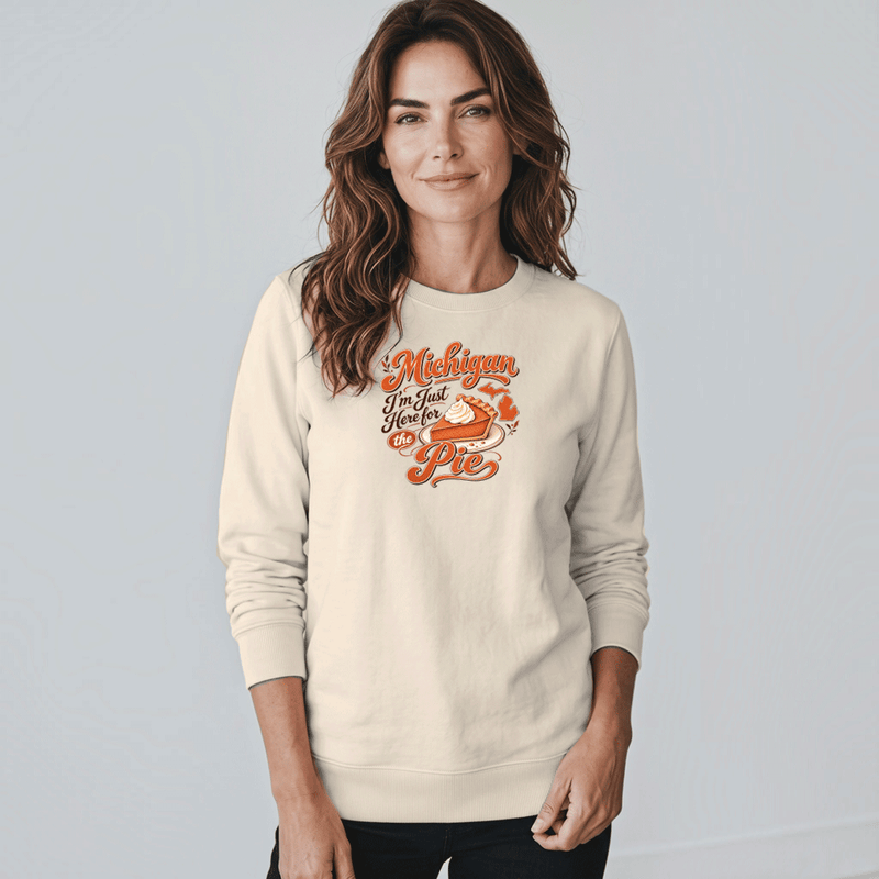 "Michigan Pie"Relaxed Fit Classic Crew Unisex Sweatshirt