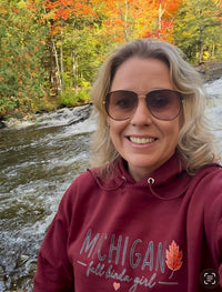 "MI Fall is Better Here"Relaxed Fit Classic Unisex Hoodie