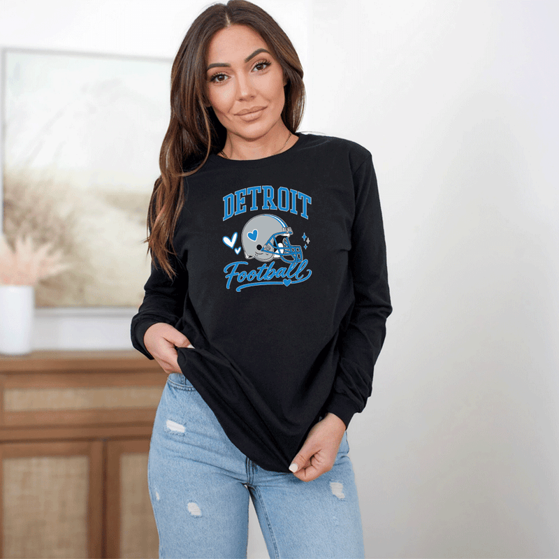 "Detroit Helmet"Relaxed Fit Long Sleeve Unisex T-Shirt