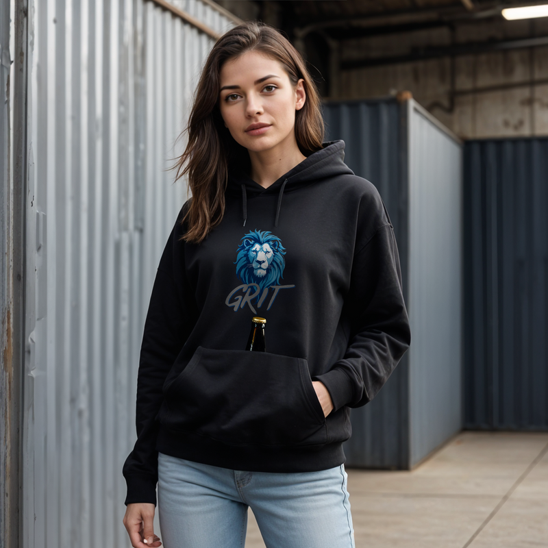 "Lion Grit"Relaxed Fit Unisex Tailgate Hoodie