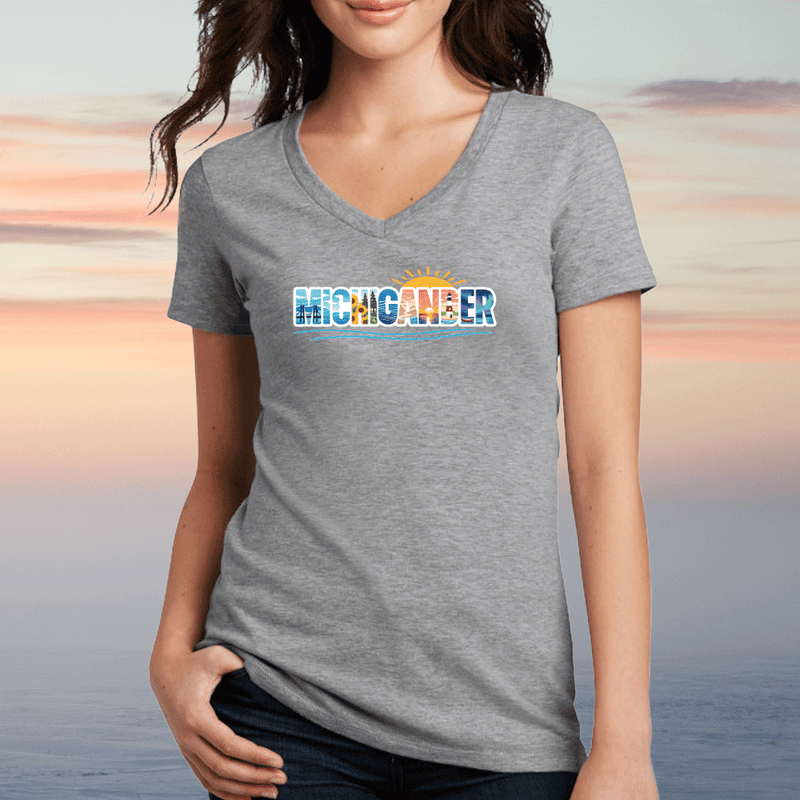 "Summer Michigander"Women's V-Neck