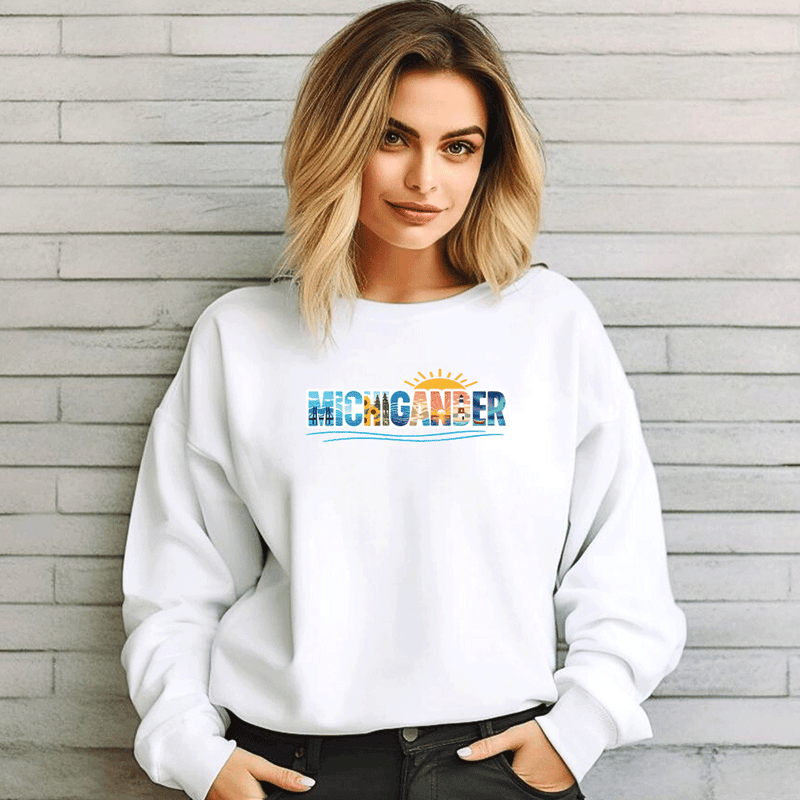 "Summer Michigander "Relaxed Fit Classic Crew Unisex Sweatshirt