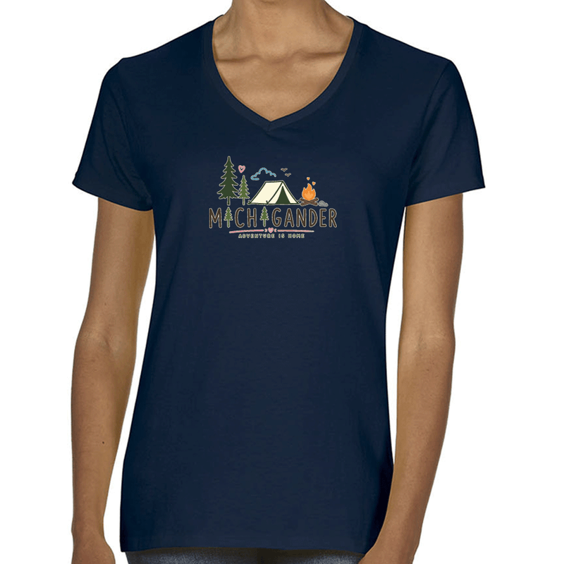 "Camp Michigander"Women's V-Neck