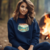 "Camp Michigan"Relaxed Fit Classic Crew Unisex Sweatshirt