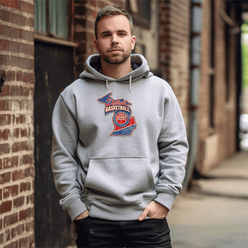"Detroit Basketball"Men's Classic Hoodie