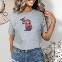 "Detroit Basketball"Relaxed Fit Crew Unisex T-Shirt