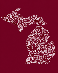 "Michigan Gobble"Relaxed Fit Classic Crew Unisex Sweatshirt
