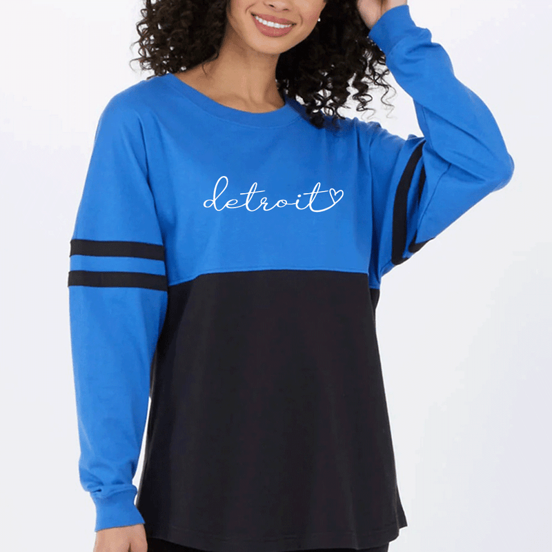 "Detroit Pride"Women's Two Tone Long sleeve