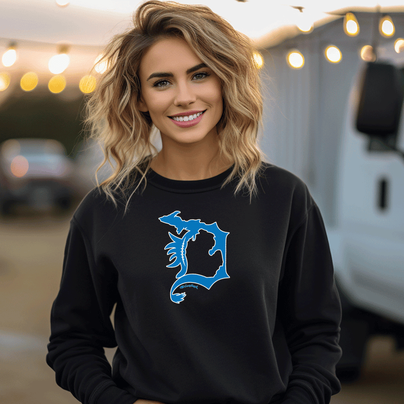 "Lions D"Relaxed Fit Classic Crew Unisex Sweatshirt