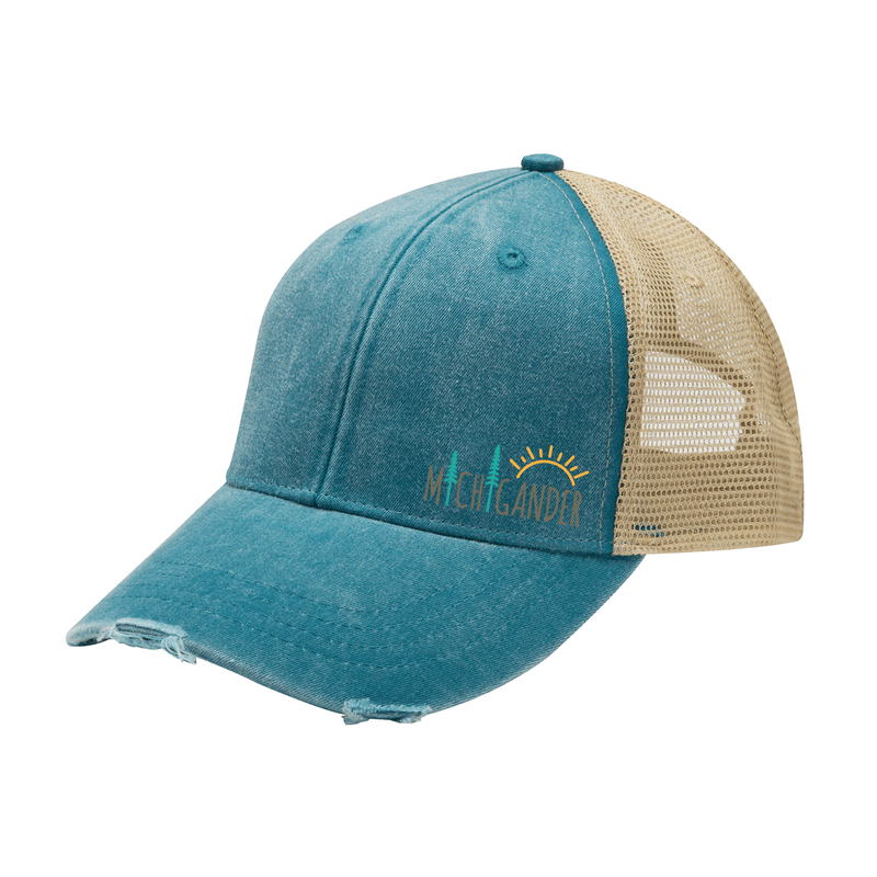 "Michigander"Distressed Comfort Hat