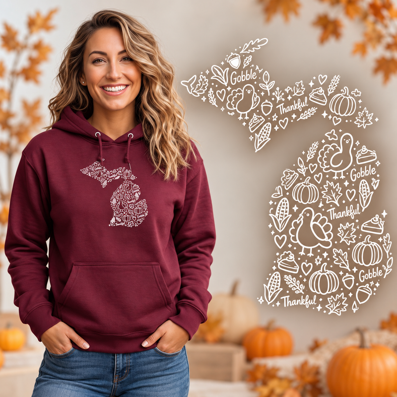 "Michigan Gobble"Relaxed Fit Classic Unisex Hoodie