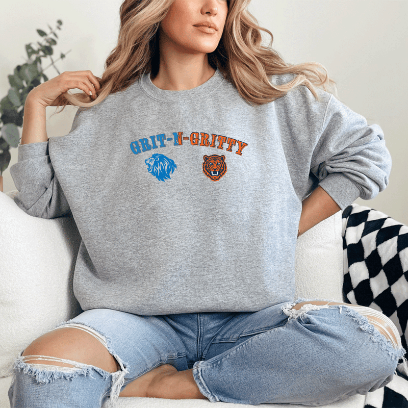 "Grit N Gritty"Relaxed Fit Classic Crew Unisex Sweatshirt