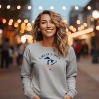 "Great Lakes"Relaxed Fit Classic Crew Unisex Sweatshirt