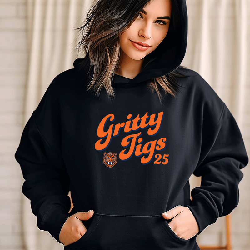 "Gritty Tigs"Relaxed Fit Classic Unisex Hoodie