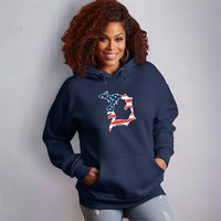 "Michigan D Flag"Relaxed Fit Classic Unisex Hoodie