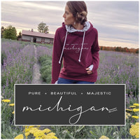 "Majestic"Women's Striped Double Hood Pullover