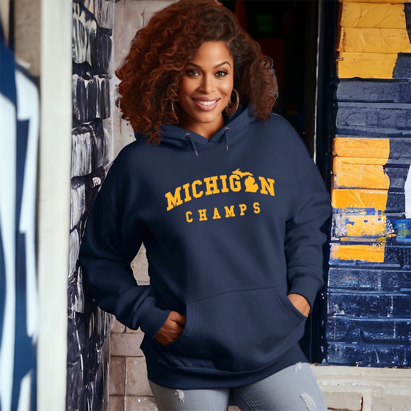 "Michigan Champs"Relaxed Fit Classic Unisex Hoodie