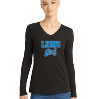 "Lions Girl"Women’s Perfect Blend Long Sleeve V-Neck