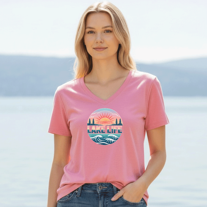 "Lake Life"Women's V-Neck