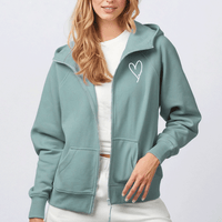 "Little Love"Women's Relaxed Full Zip Hoodie