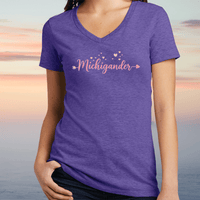 "Love Michigander"Women's V-Neck