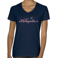 "Love Michigander"Women's V-Neck