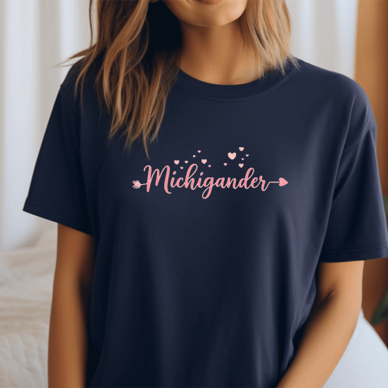 "Love Michigander"Relaxed Fit Crew Unisex T-Shirt