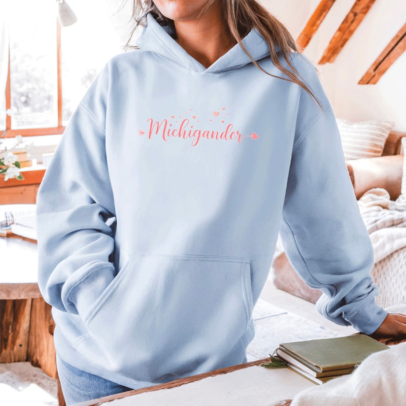 "Love Michigander"Relaxed Fit Classic Unisex Hoodie
