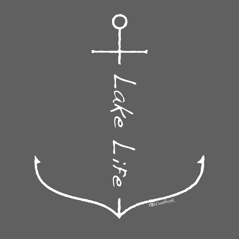 "Lake Life Anchor"Soft Style Relaxed Fit Hoodie