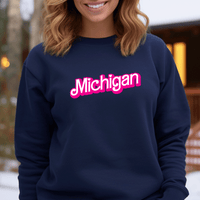 "Michigan Barbie"Relaxed Fit Classic Crew Unisex Sweatshirt