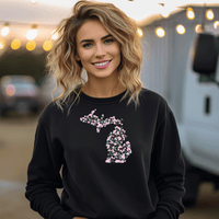 "Michigan Cherry Blossom"Relaxed Fit Classic Crew Unisex Sweatshirt