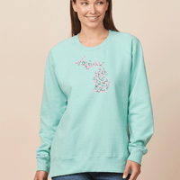 "Michigan Cherry Blossom"Women's Pullover Crew
