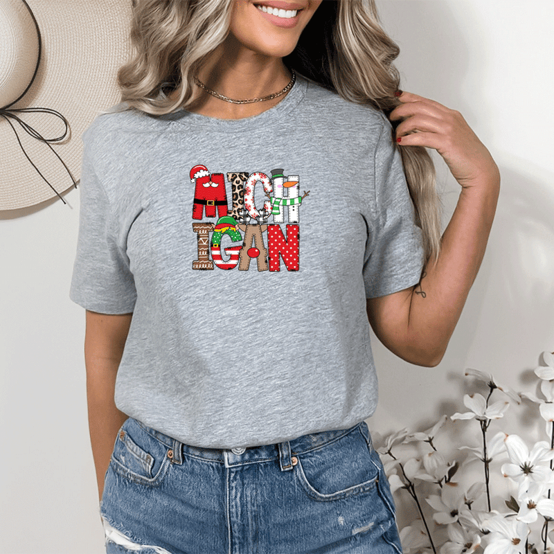 "Michigan Christmas"Relaxed Fit Crew Unisex T-Shirt