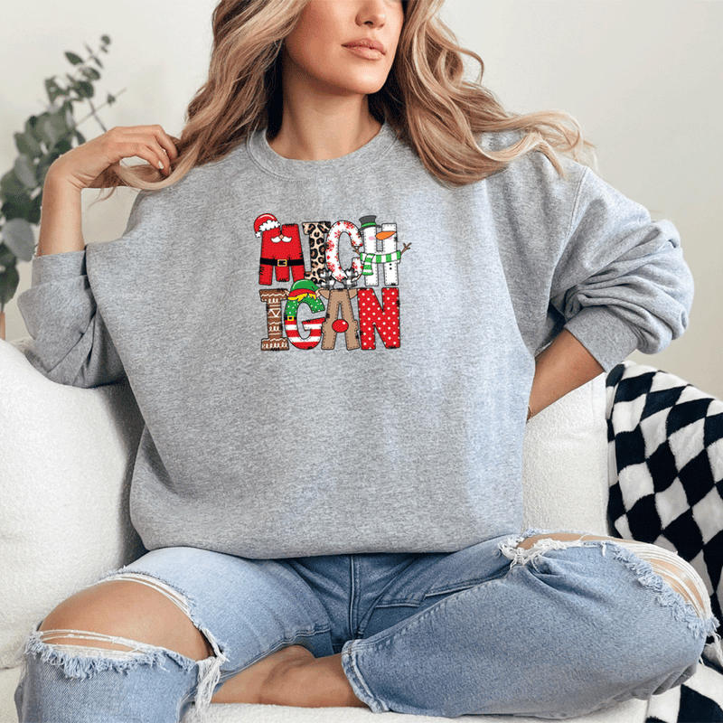 "Michigan Christmas"Relaxed Fit Classic Crew Unisex Sweatshirt