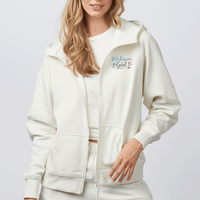 "Michigan Girl"Women's Relaxed Full Zip Hoodie