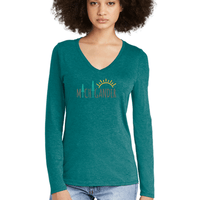"Michigander"Women’s Perfect Blend Long Sleeve V-Neck